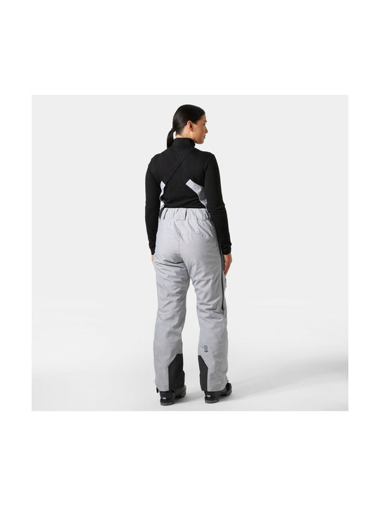 Spodnie narciarskie damskie HELLY HANSEN W POWDERQUEEN BIB 2.0 PANT szare
