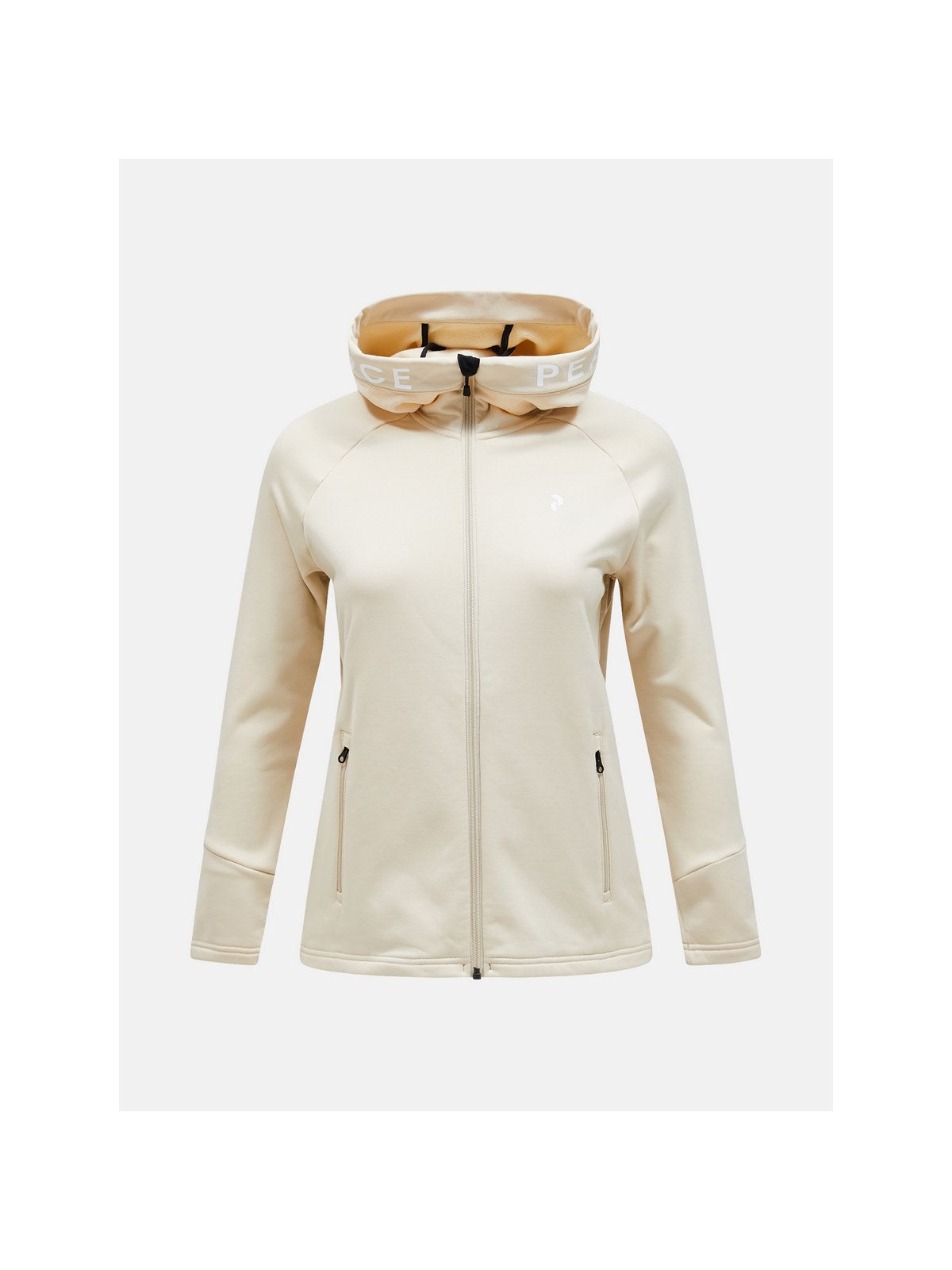 Bluza Peak Performance W Rider Zip Hood beżowy - Adventure Sports
