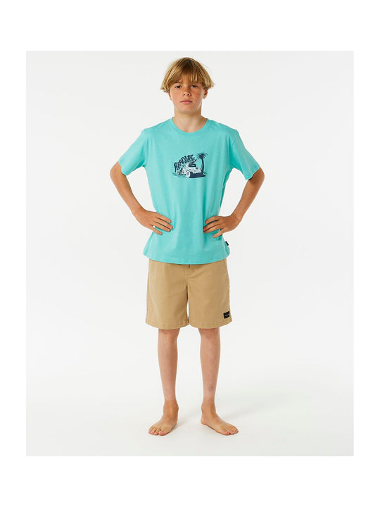 Koszulka RIP CURL Keep On Trucking Tee Boy niebieski - Adventure Sports
