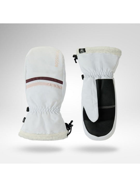 Rękawice narciarskie damskie ROSSIGNOL W Piste Mittens R-Shell Dry białe
