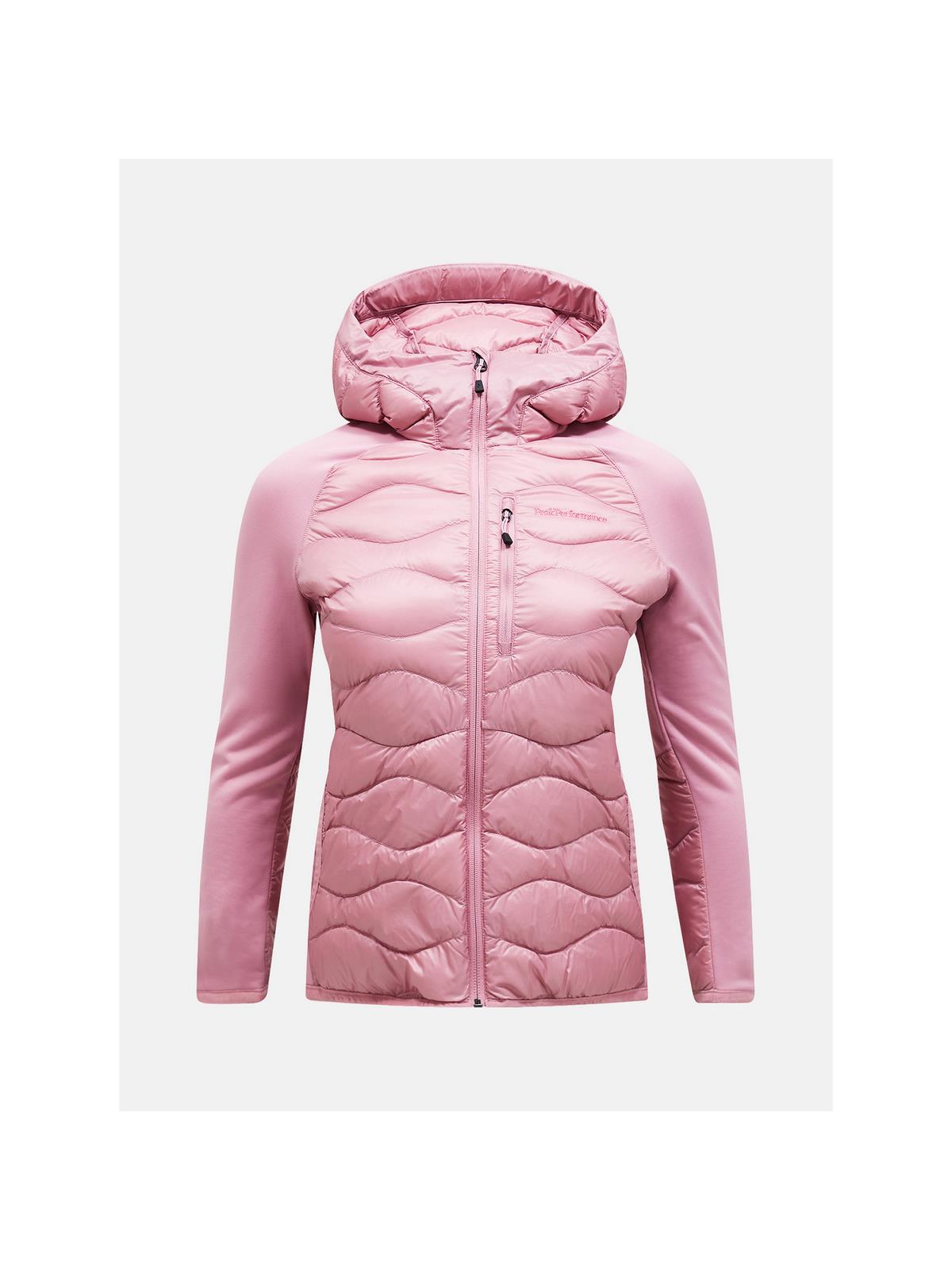 Damska kurtka puchowa Peak Performance W Helium Down Hybrid Hood brązowy
