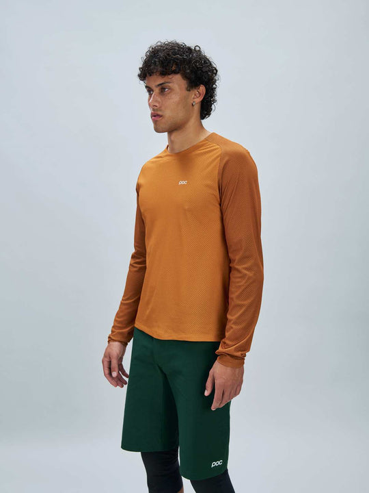 Koszulka rowerowa POC M’s Motion Air L/S Jersey brązowy - Adventure Sports
