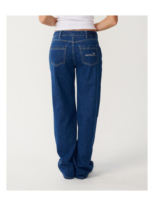 Spodnie damskie RIP CURL Aggie Relaxed Jeans granatowe
