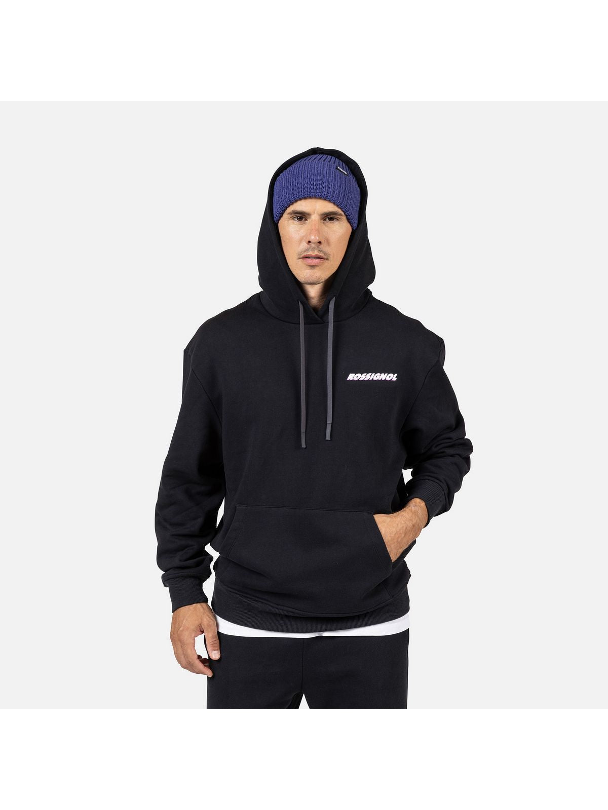 Bluza męska męska ROSSIGNOL WATERFALL H RELAX SWEATSHIRT czarna