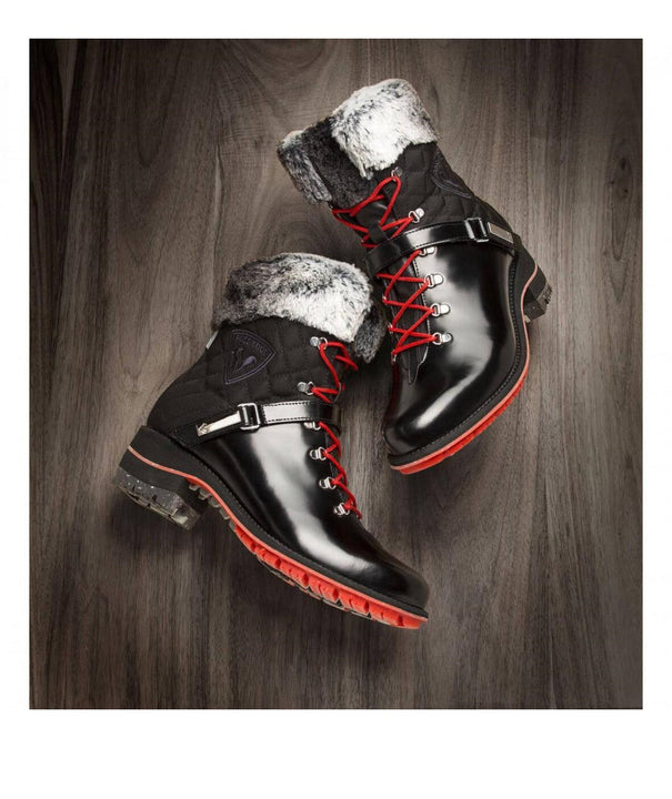 Trzewiki damskie zimowe Rossignol W 1907 Megeve czarny połysk - Buty sportowe - Adventure Sports

