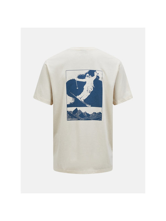 Koszulka Peak Performance M Explore Graphic Tee beżowy - Adventure Sports
