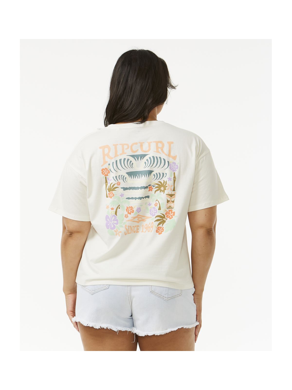 Koszulka RIP CURL Tiki Tropics Relaxed Tee biały - Adventure Sports