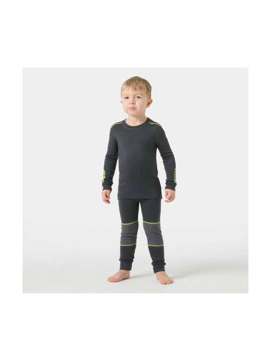Bielizna termiczna dziecięca HELLY HANSEN K LIFA MERINO SET szara
