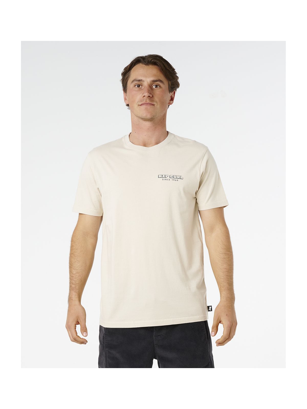 Koszulka męska RIP CURL Aots Sailboat Tee beżowa