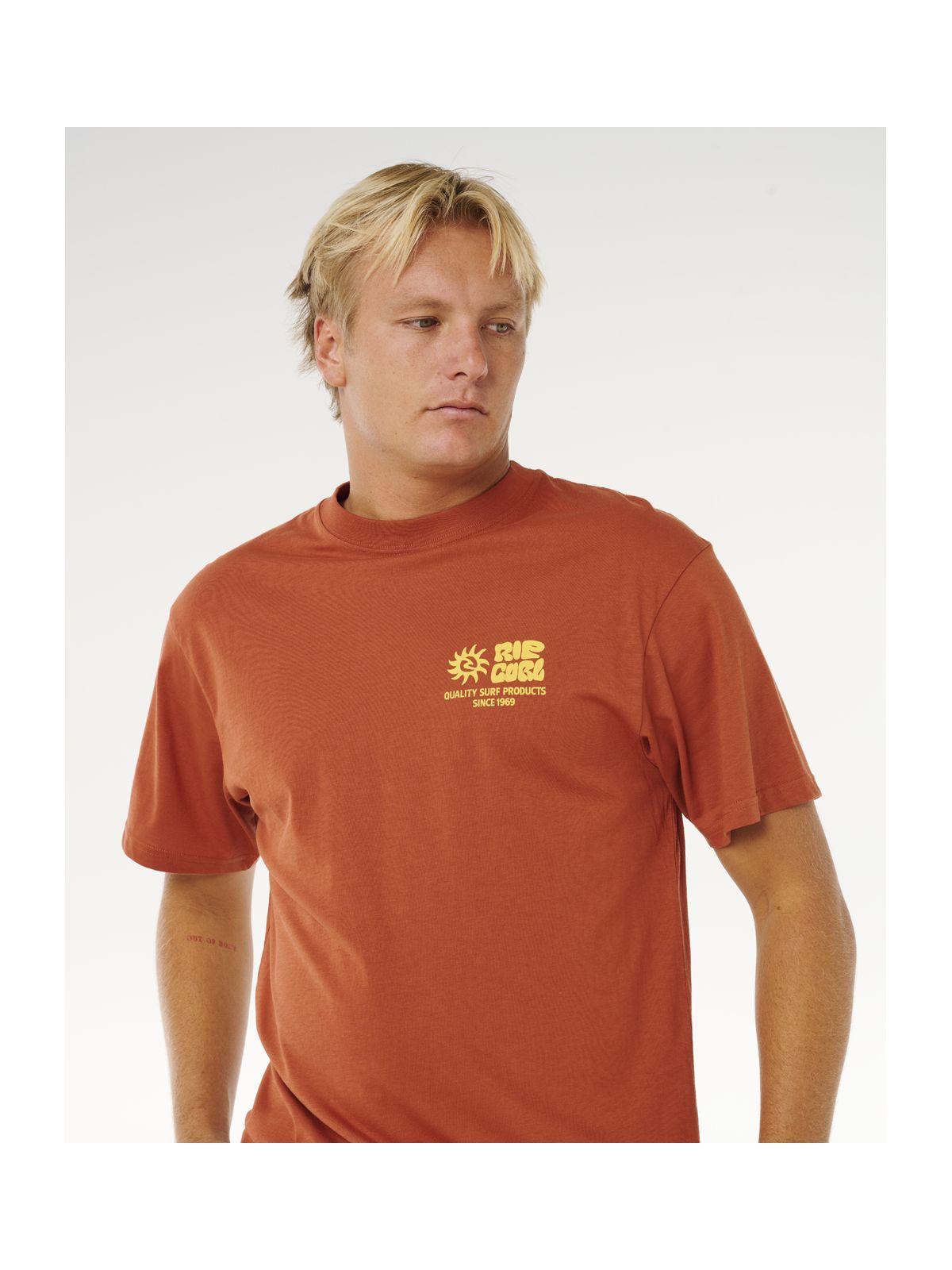 Koszulka męska RIP CURL Pacific Rinse Glass Off Tee brązowa