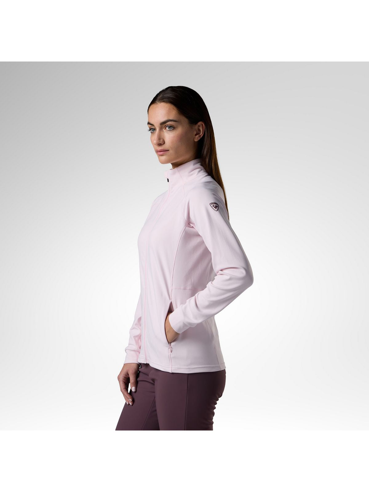 Bluza damska ROSSIGNOL W Mid Layer Stretch Jkt różowa