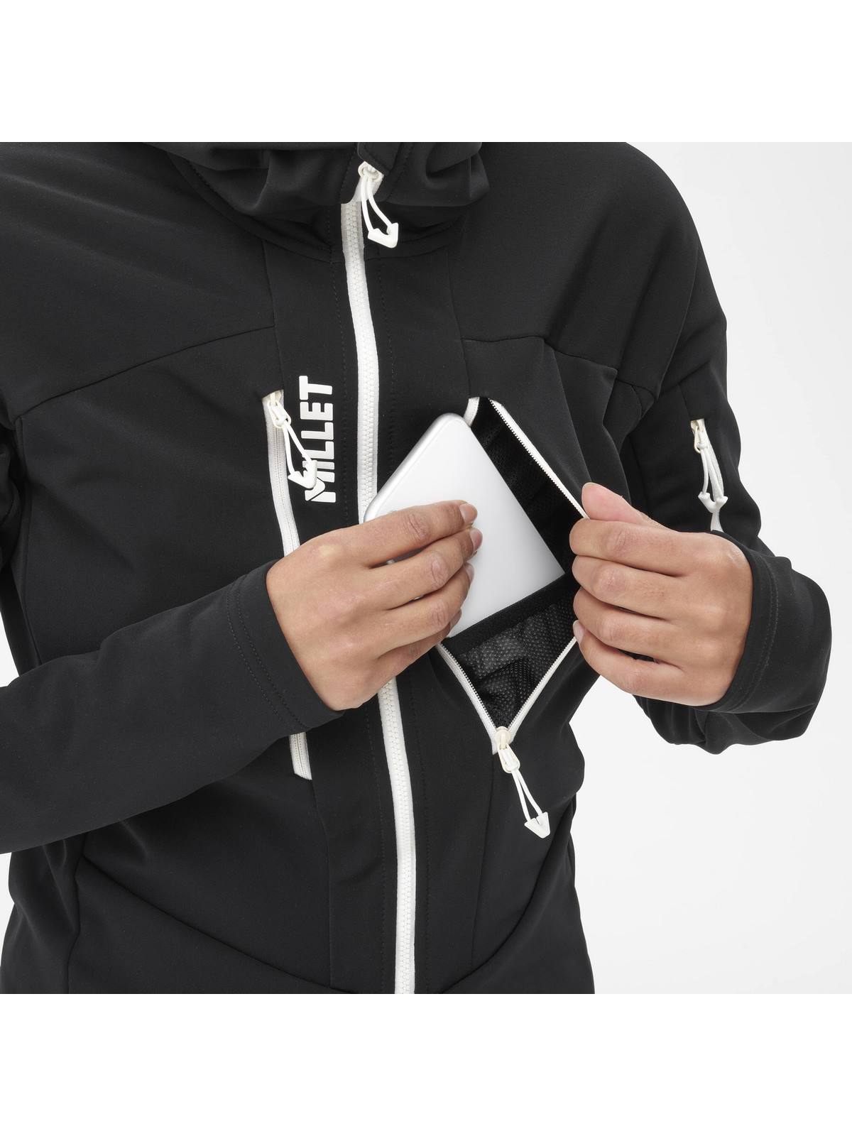 Kurtka damska w góry MILLET W Pierra Ment Hoodie Czarny - Adventure Sports