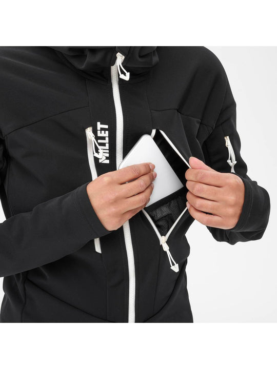 Kurtka damska w góry MILLET W Pierra Ment Hoodie Czarny - Adventure Sports
