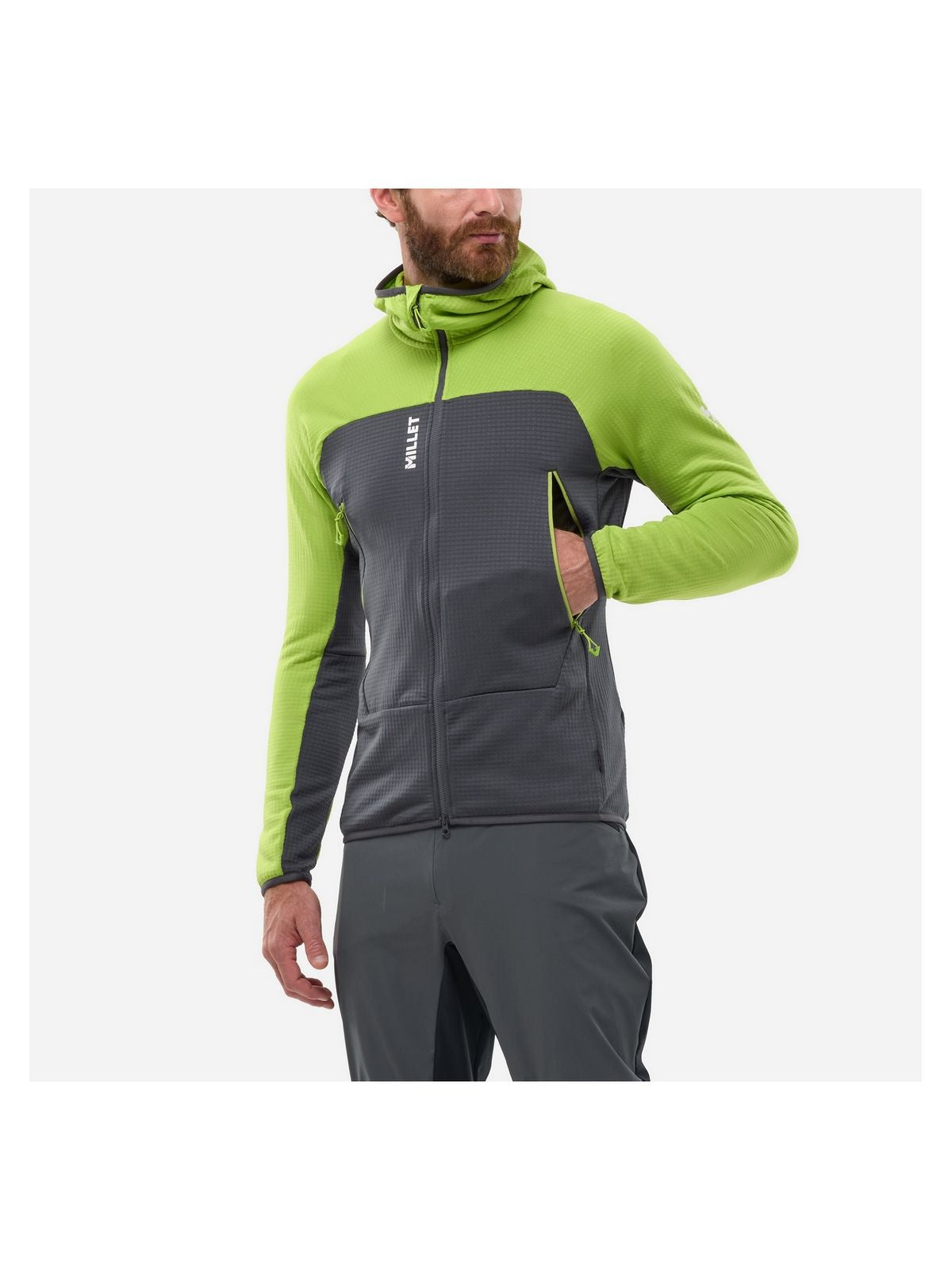 Bluza męska MILLET Fusion Grid Hoodie M żółta limonkowa