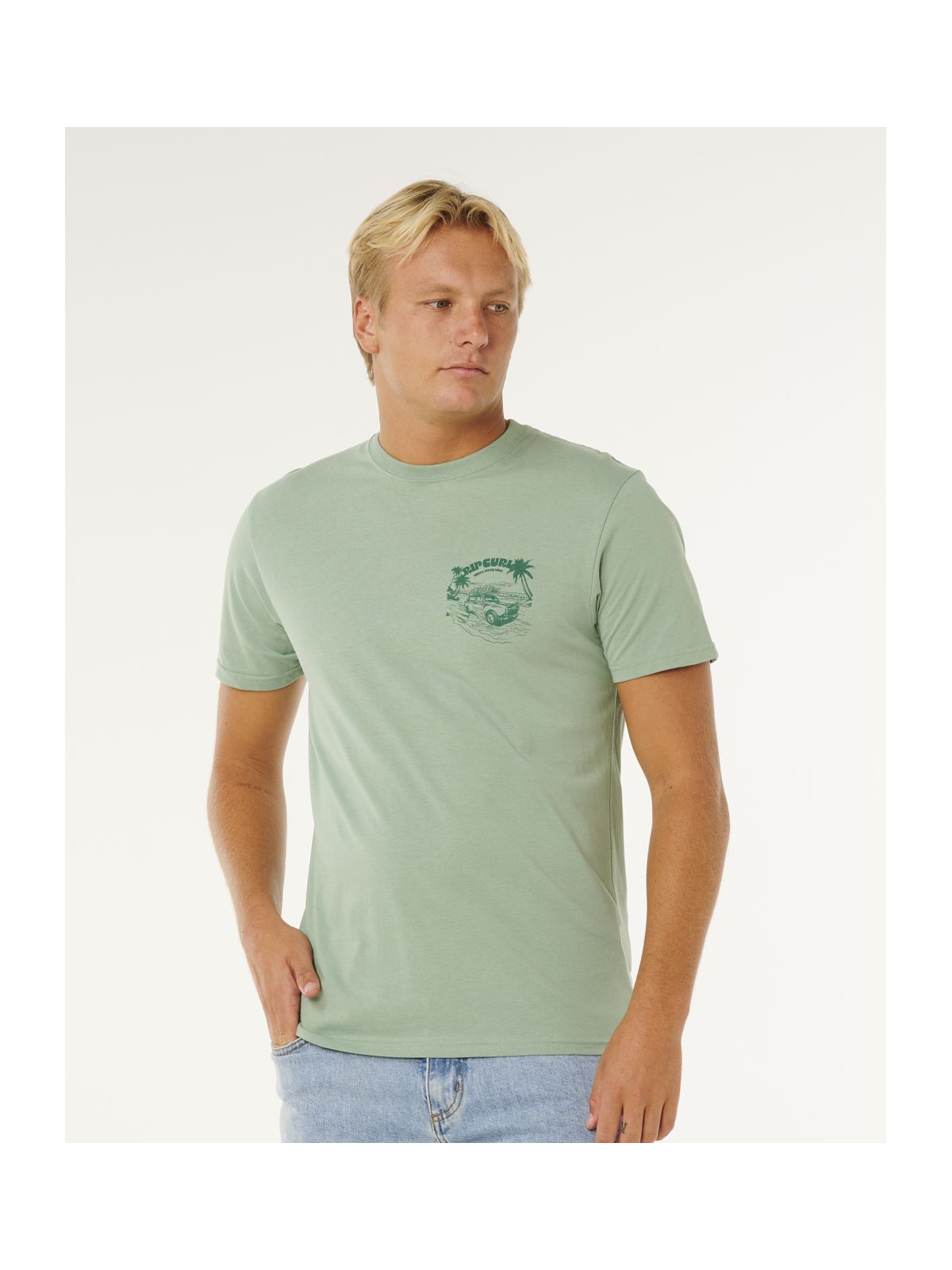 Koszulka męska RIP CURL Keep On Trucking Ss Tee zielona