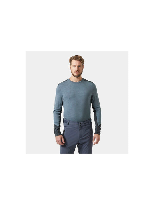 Koszulka męska HELLY HANSEN Lifa Merino Midweight Crew  kolor granatowy
