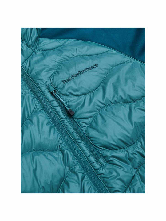 Kurtka puchowa męska Peak Performance M Helium Down Hybrid Hood zielony - narciarska - Adventure Sports
