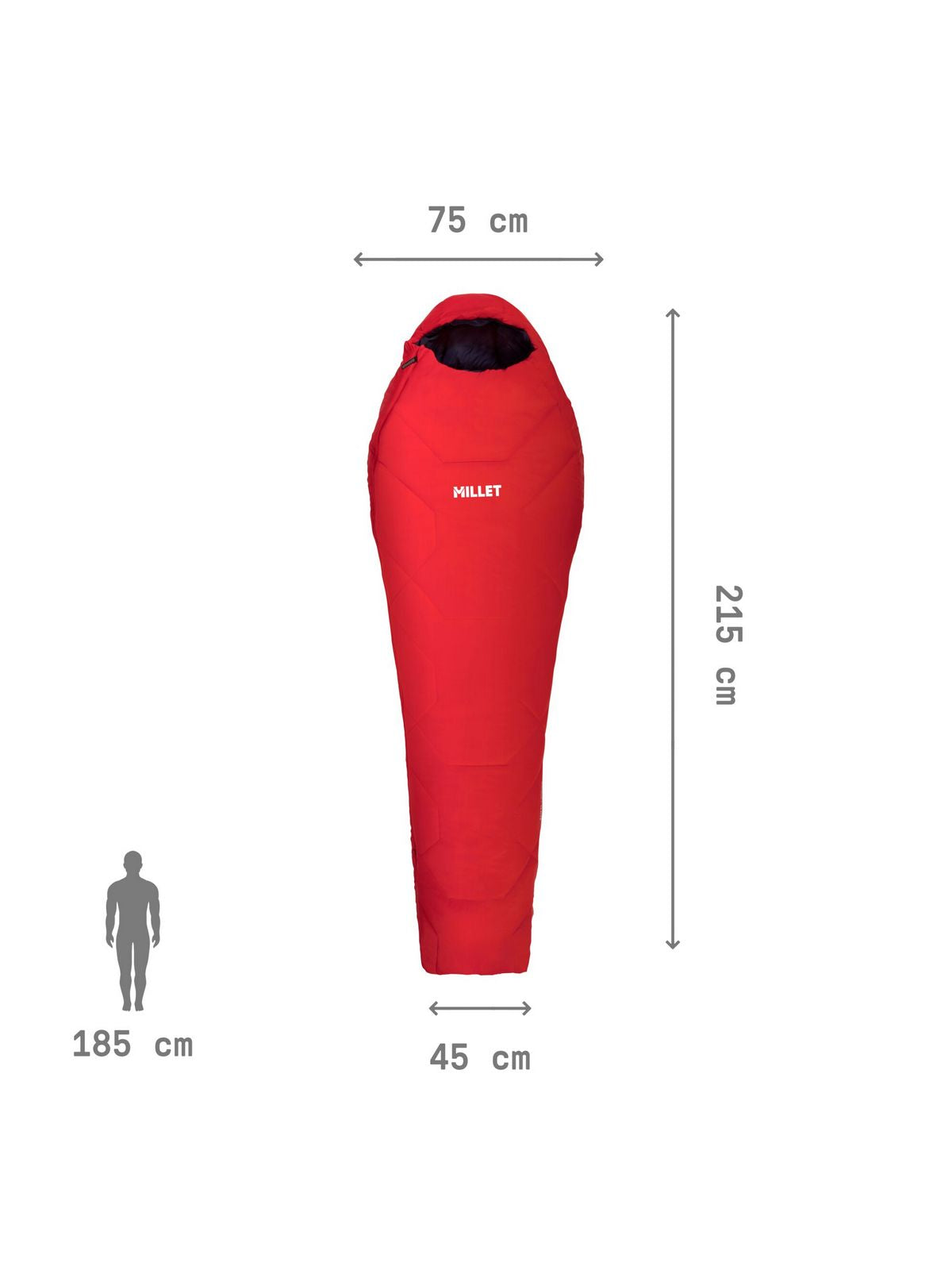 Śpiwór MILLET Baikal 1500 Reg czerwony
