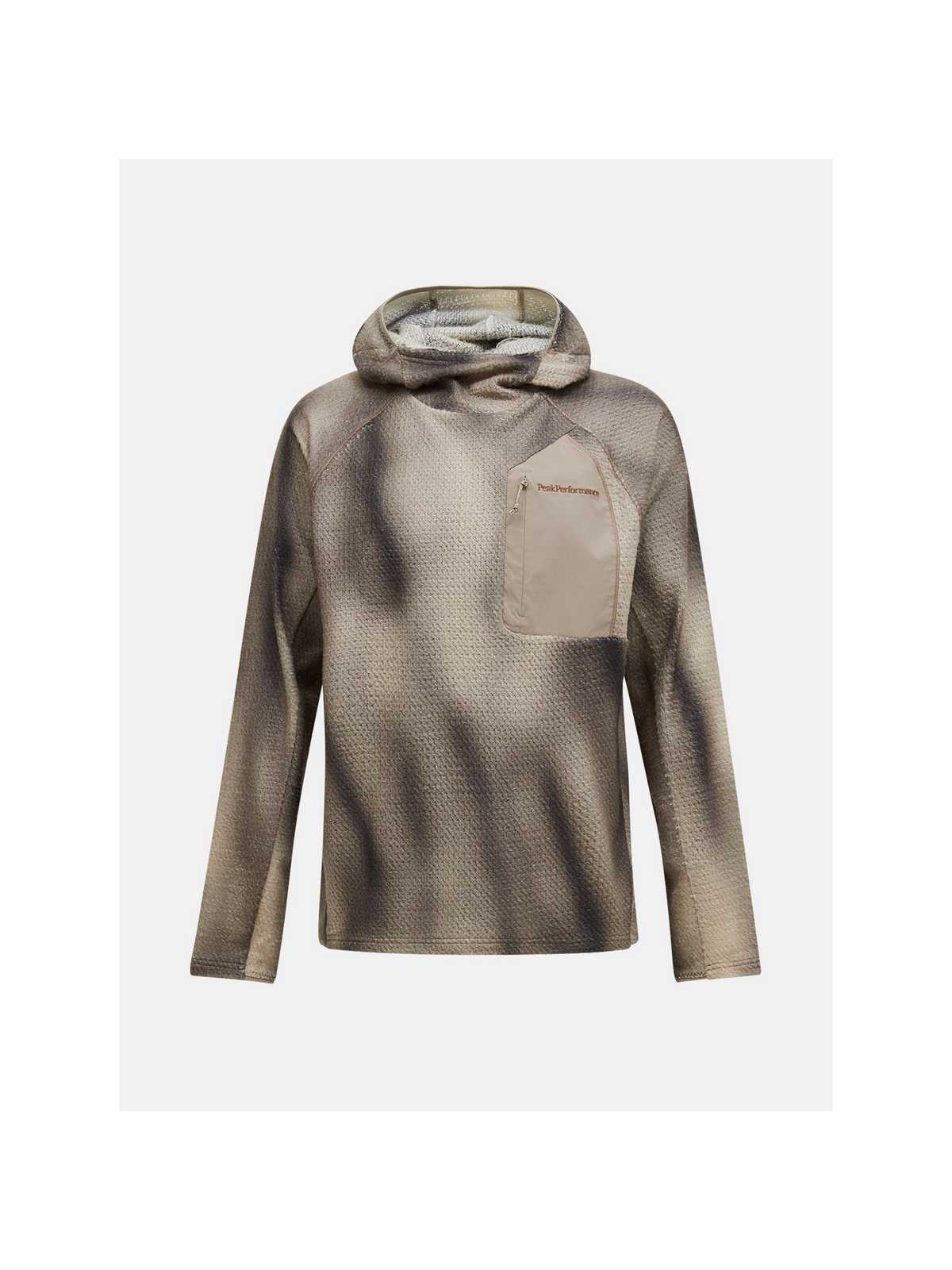 Bluza męska PEAK PERFORMANCE Freelight AOP Polartec Alpha Hood beżowa