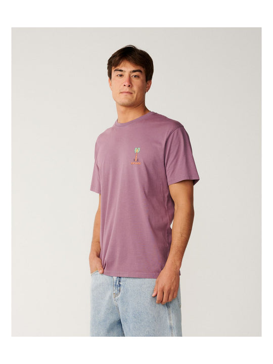 Koszulka męska RIP CURL Pacific Rinse Higgins Tee fioletowa
