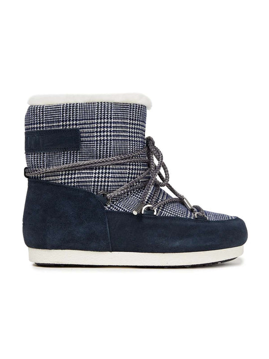 Buty damskie MOON BOOT Mb Far Side Low  - szkocka krata granarowa
