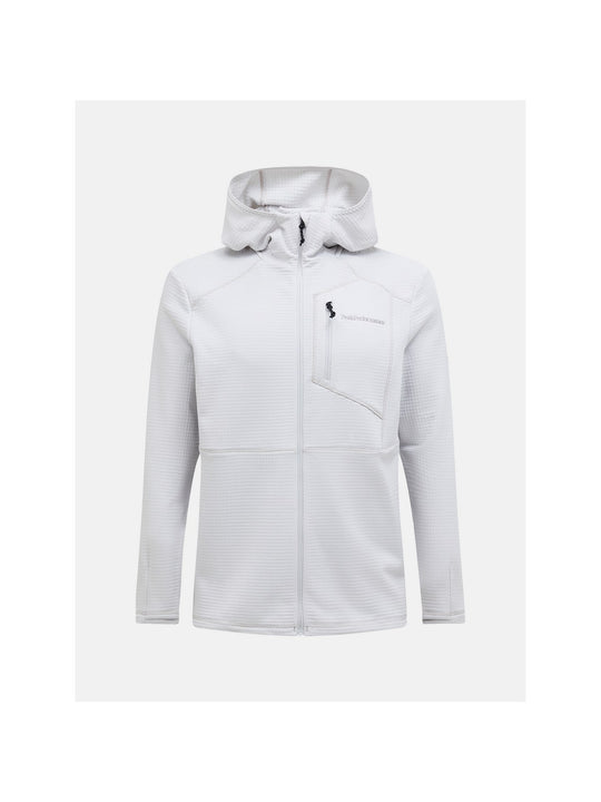Bluza PEAK PERFORMANCE M Trail Polartec Zip Hood biały

