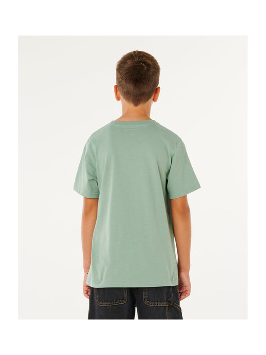 Koszulka chłopięca RIP CURL Wettie Passage Icon Tee-Boy zielona
