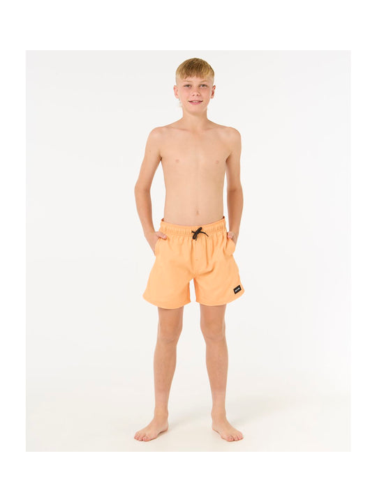 Szorty kąpielowe chłopięce RIP CURL OFFSET VOLLEY - BOY pomarańczowe
