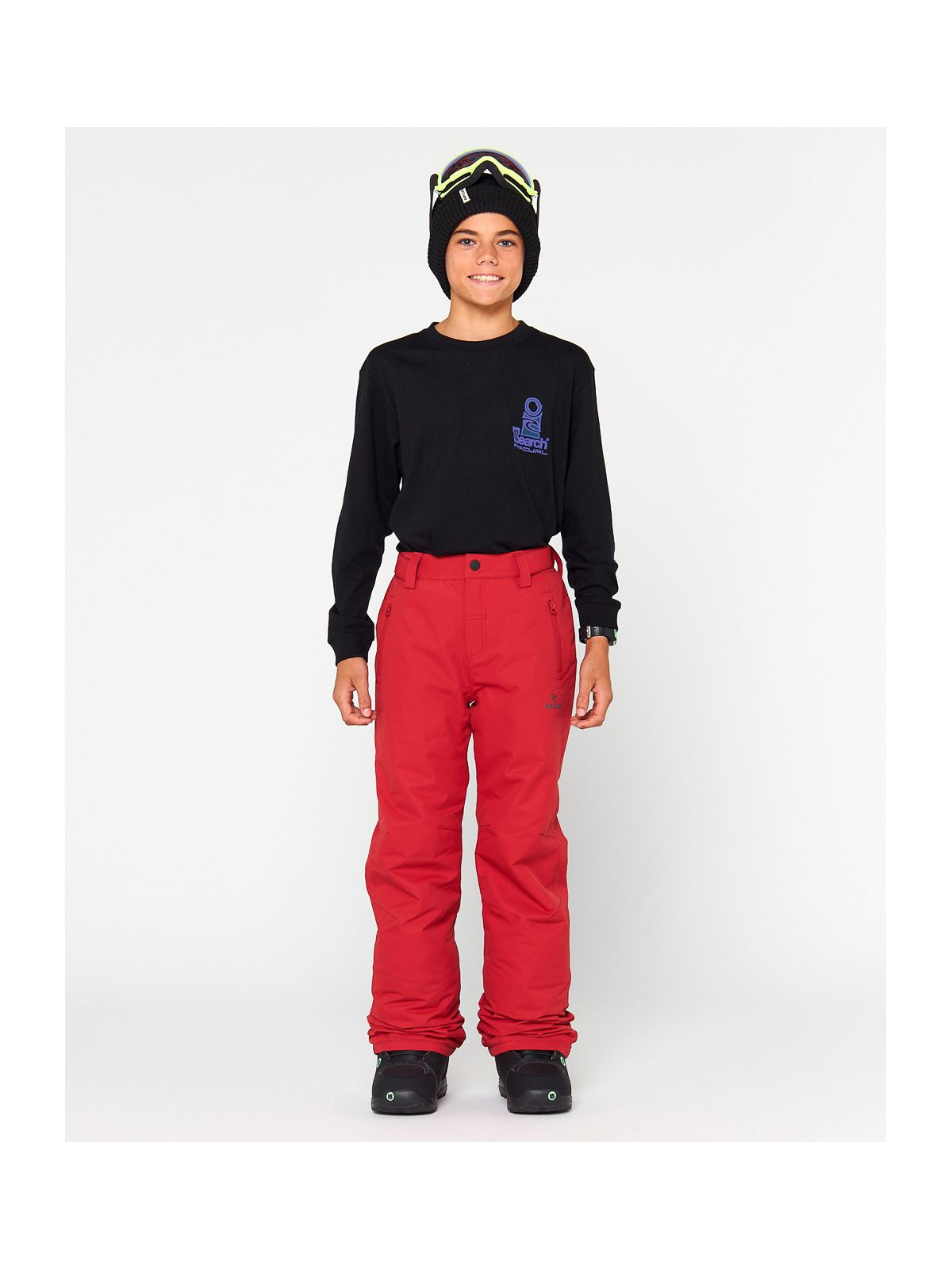 Spodnie narciarskie RIP CURL ANTI SERIES OLLY PANT 10K KIDS czerwone