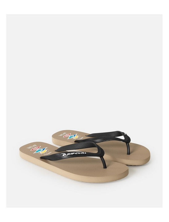 Japonki plażowe męskie RIP CURL Icons Of Surf Bloom Open Toe beżowe
