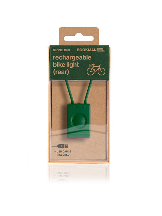 Lampka rowerowa BOOKMAN Block Light Rear 18lm zielony

