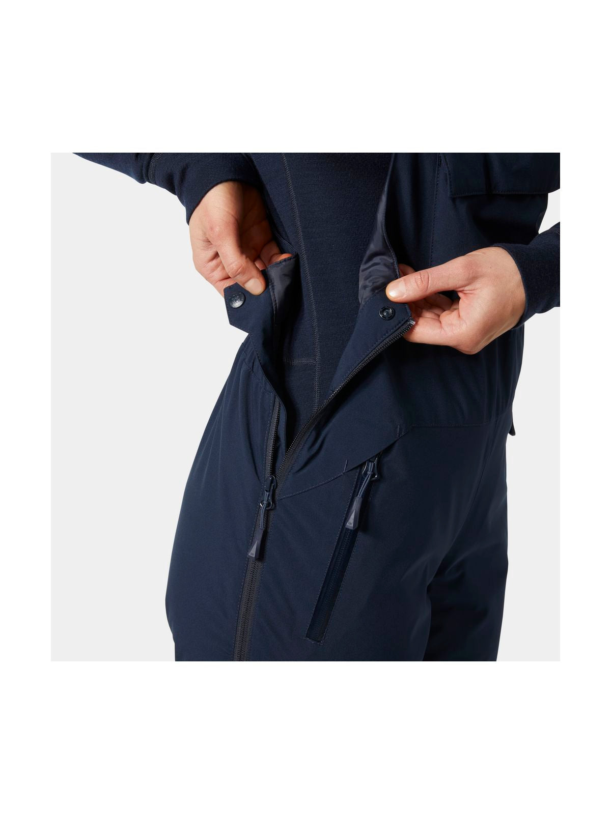 Spodnie narciarskie damskie HELLY HANSEN W LEGENDARY INSULATED BIB PANT granatowe