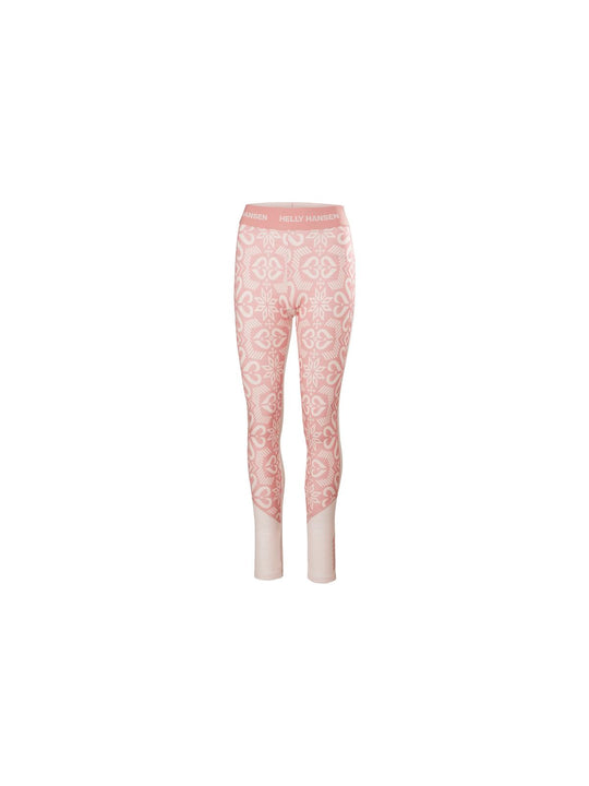 Spodnie damskie HELLY HANSEN W Lifa Merino Midweight Graphic Pant kolor różowy
