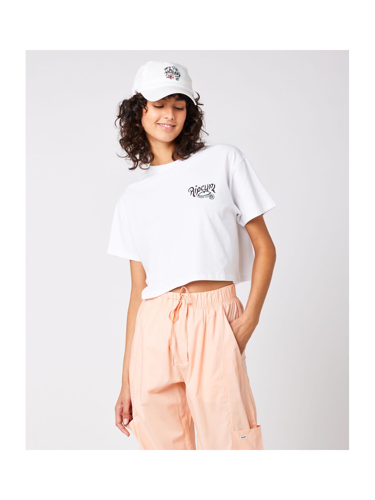 Koszulka RIP CURL Paradiso Crop Tee biały - Adventure Sports