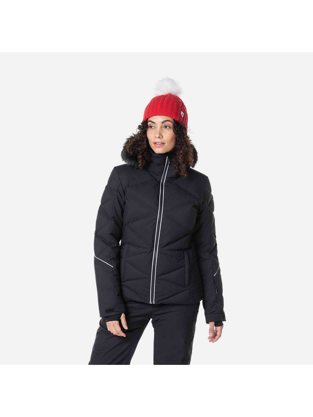 Kurtka na narty damska Rossignol W Staci Jkt czarny - narciarska - Adventure Sports