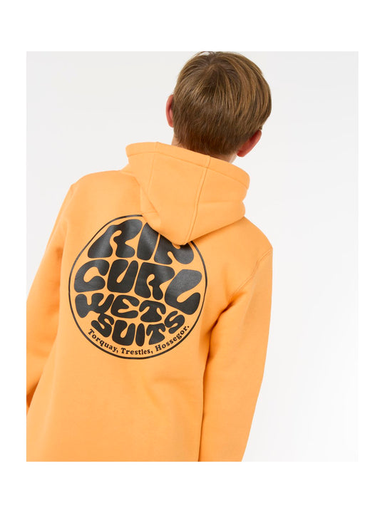 Bluza dziecięca RIP CURL Wetsuit Icon Hood-Kid pomarańczowa
