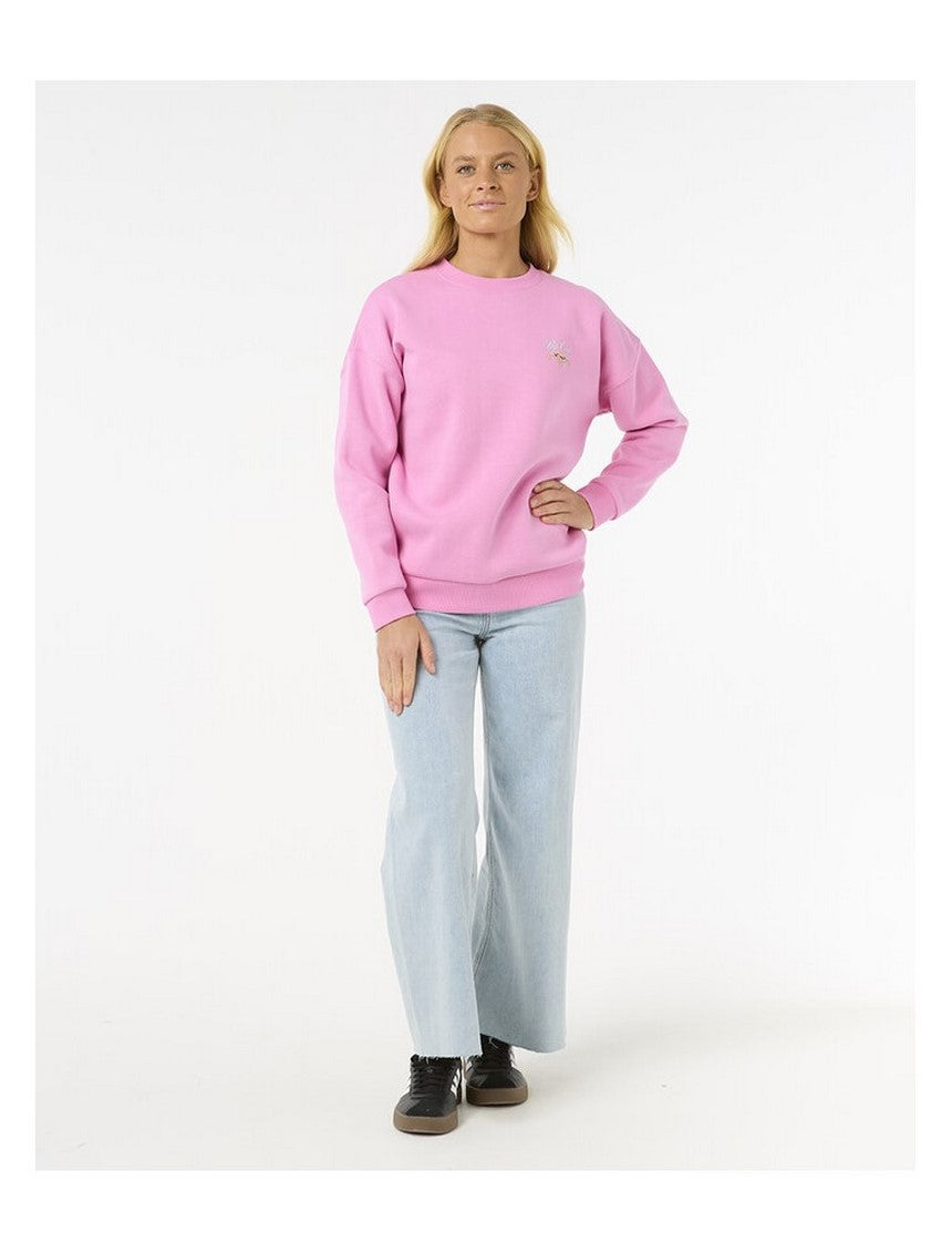 Bluza RIP CURL Hibiscus Diamond Heritage Crew różowa
