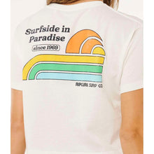 Koszulka damska RIP CURL Surf Side Cropped Tee beżowa
