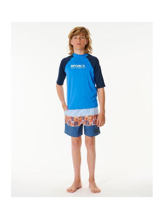 Lycra RIP CURL Shock Upf S/S-Boy niebieski
