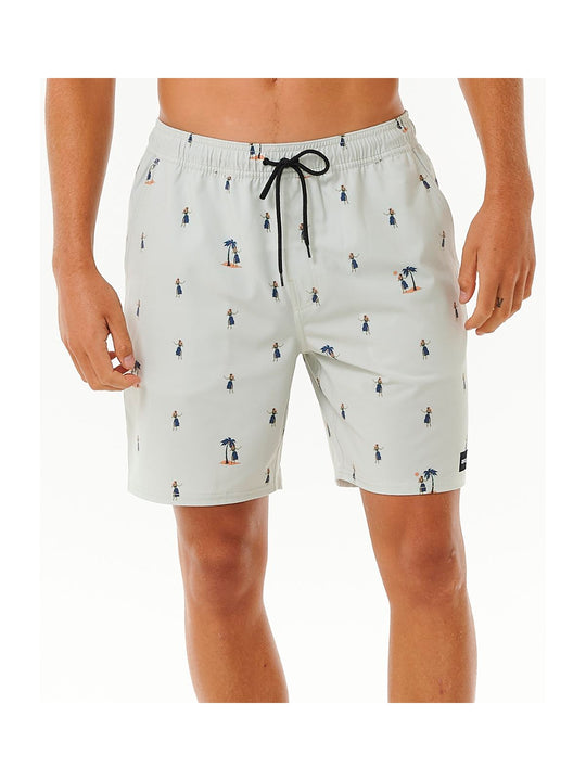Boardshorty surfingowe męskie RIP CURL Hula Breach Volley białe - Adventure Sports
