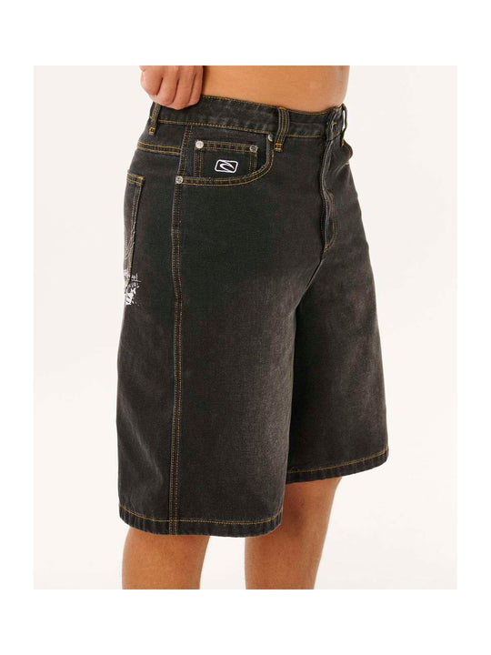 Szorty męskie RIP CURL Inner Visions Denim Walkshort czarne
