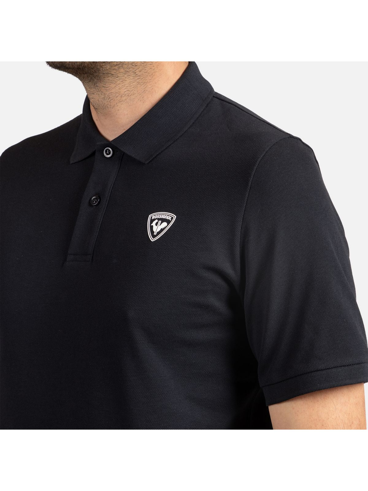 Męska koszulka polo ROSSIGNOL Traye Polo czarny - Koszulka - Adventure Sports