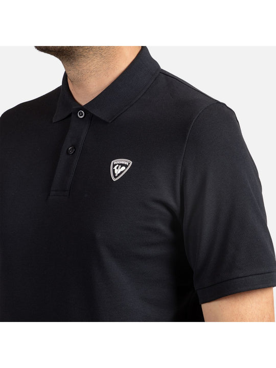 Męska koszulka polo ROSSIGNOL Traye Polo czarny - Koszulka - Adventure Sports
