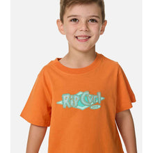 Koszulka chłopięca RIP CURL Ride The Wave Logo Tee - Boy pomarańczowa
