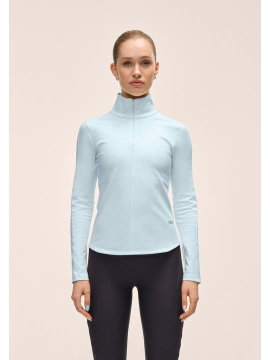 Koszulka damska CASALL Serene Half Zip Long Sleeve kolor niebieski
