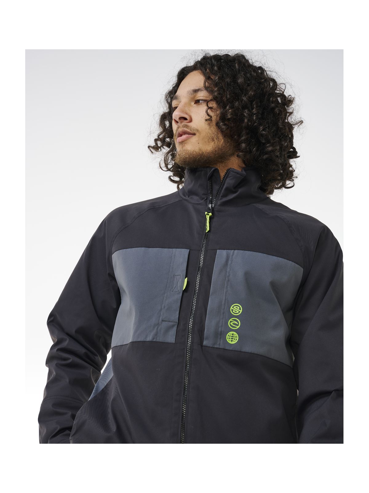 Kurtka męska z DWR RIP CURL Anti Series Archive Jacket czarny - Adventure Sports