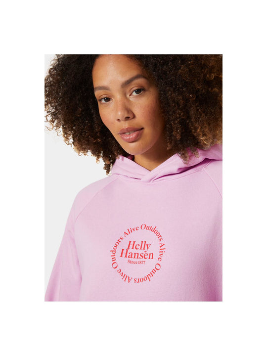 Bluza dresowa damska HELLY HANSEN W Core Graphic Hoodie różowy - Adventure Sports
