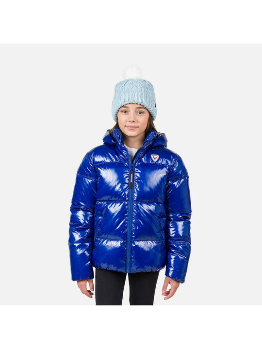 Kurtka zimowa dziecięca Rossignol Puffy Shiny Rip-Stop Jkt niebieska - Adventure Sports
