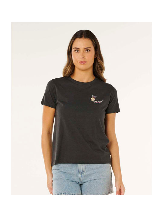 Koszulka damska RIP CURL Tide Line Standard Tee czarna

