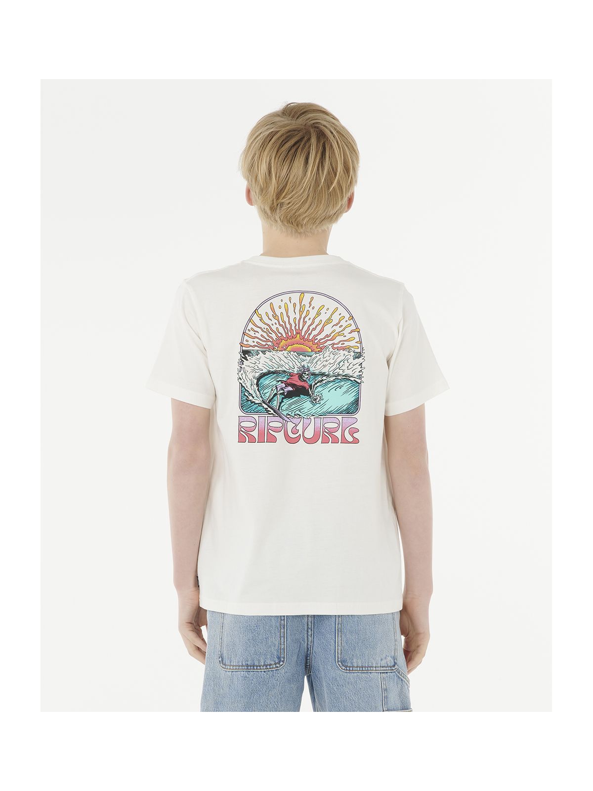 Koszulka RIP CURL GRATEFUL SHRED TEE - BOY beżowa